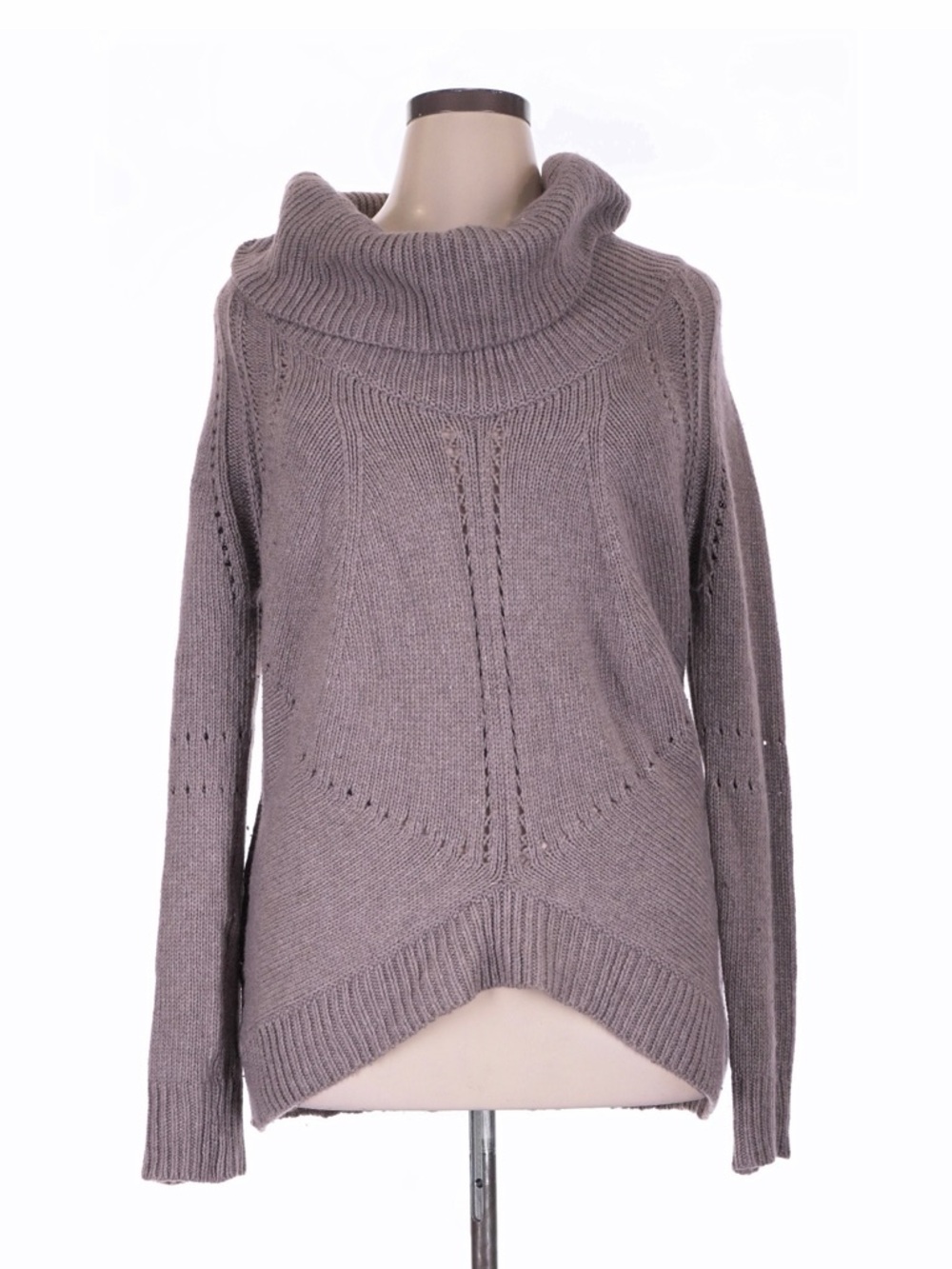 Ann Taylor LOFT Mauve Wool Blend Cowl Neck Sweater Size XS